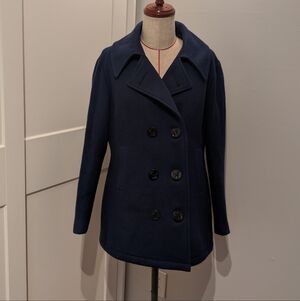 Fidelity By Gerald & Stewart Size M Woman's USN Traditional Peacoat Wool Blend